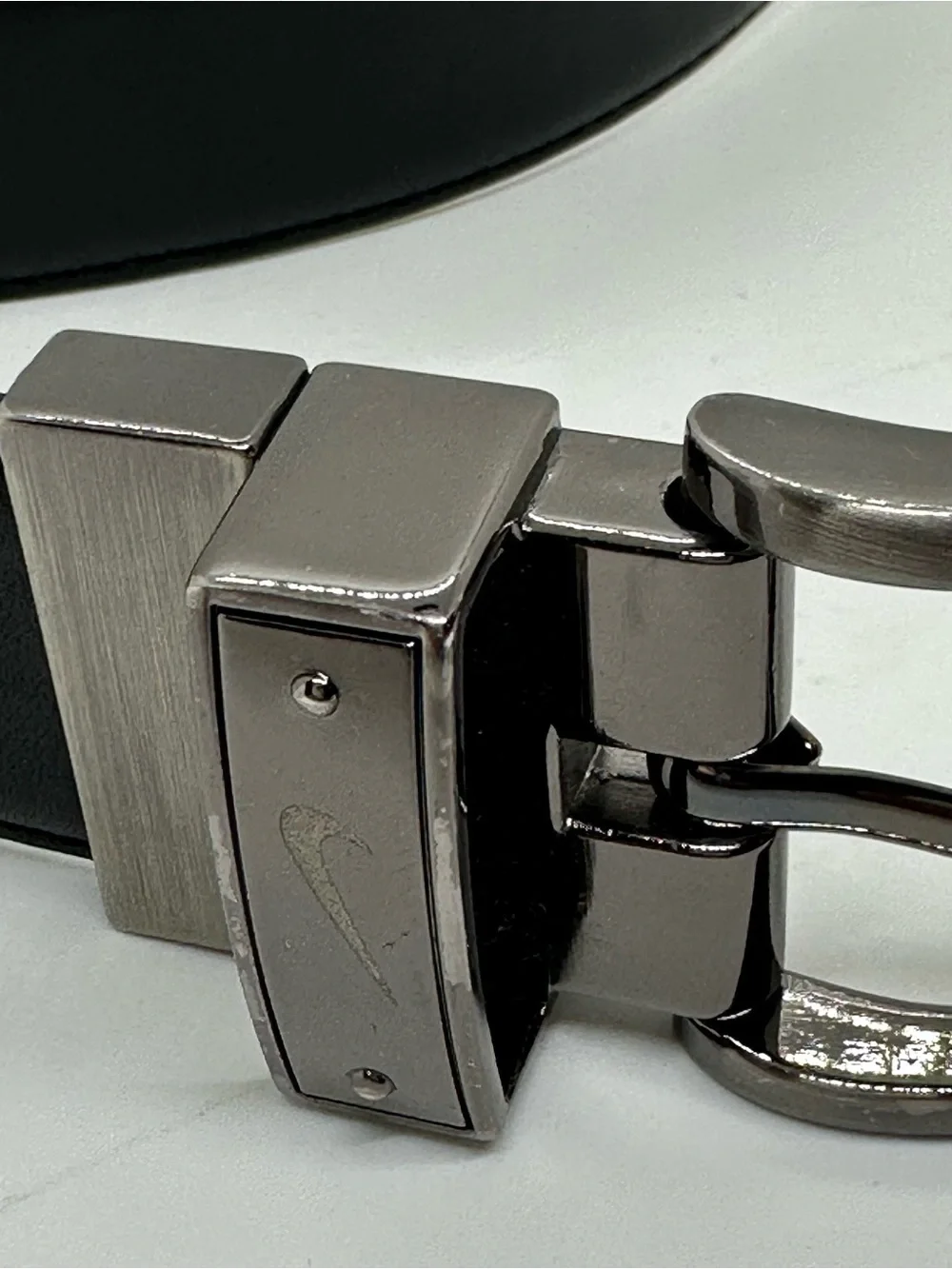 Nike Black Dress Golf Belt Gunmetal Buckle Size 32